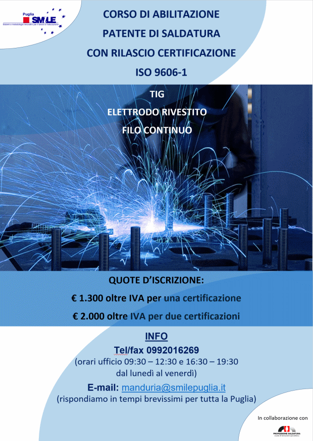 CORSO SALDATURA ISO 9606-1